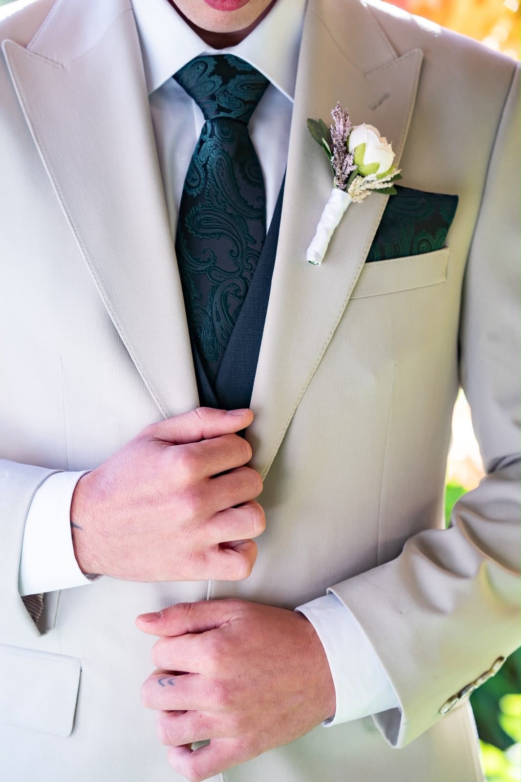 Alex's Lino Cream Wedding Suit
