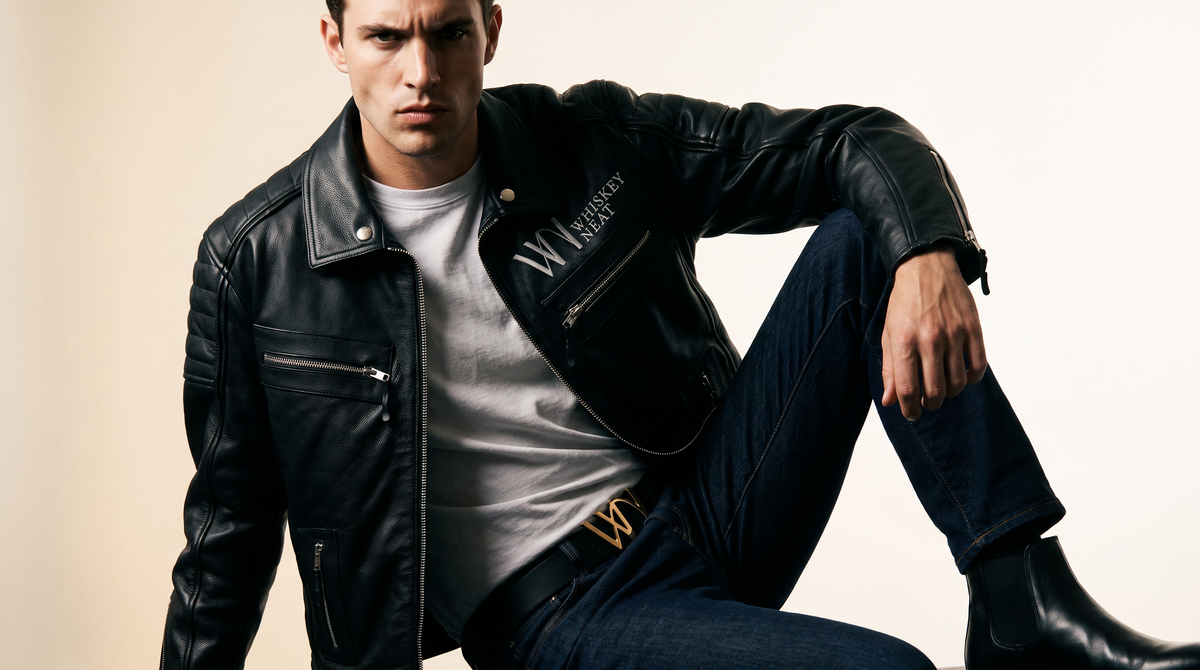 Whiskey Neat Leather Motorcycle Jacket